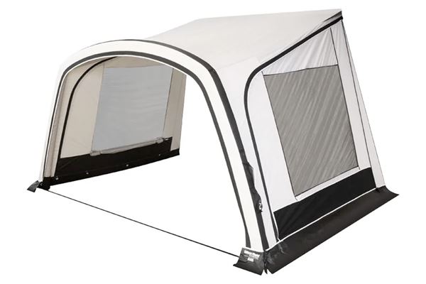 Kari luftsolsejl med sider/uden front. B400 x D250 cm x H200 cm.