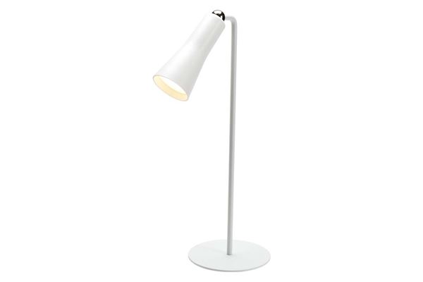 Multi funktions lampe. Både bordlampe og væglampe. Modellen er hvid.