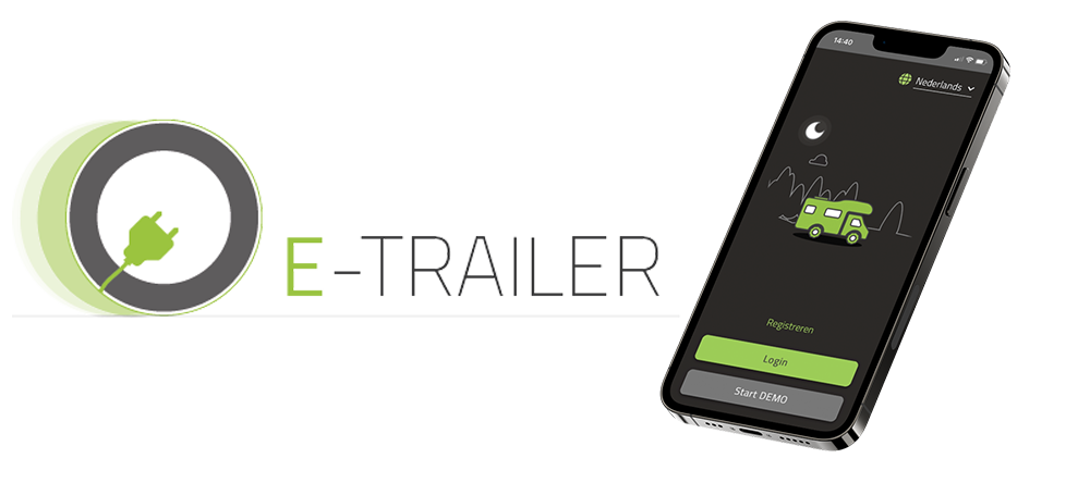 E-trailer smart APP styring af campingvogn og Autocamper