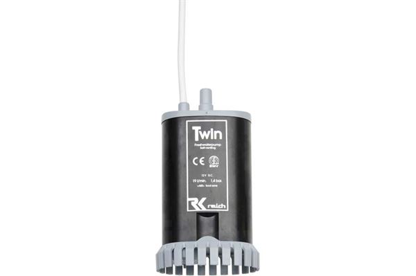 Dykpumpe "Reich Twin" 12V med aut. udluftning, 1,4 bar/19l pr. min
