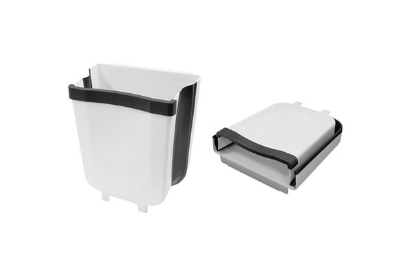 Foldbar affaldsspand 9 liter i hvid