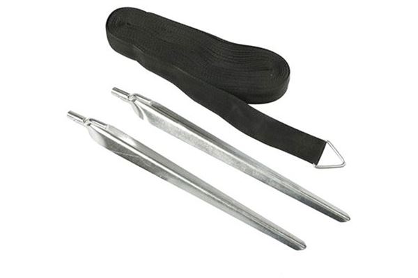 Tie-down kit til markiser og fortelte, sort 12,5 M.