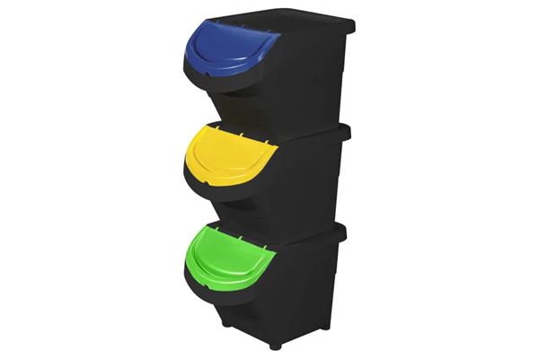 GioStyle Eco Solution affaldsspande, stabelbare. Sæt m/3 stk.