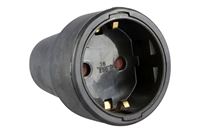 230 V Schuko hunstik med jord, sort
