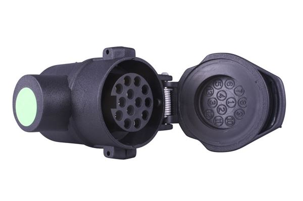 Adapter - fra 7 polet Hella bil til 13 polet Jäger campingvogn