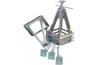Bærefødder, poleret aluminium, bæreevne 1.000 kg pr fod