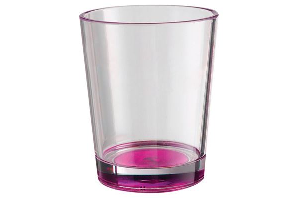 Drikkeglas med antislip 30 cl, 2-pak. Pink bund.