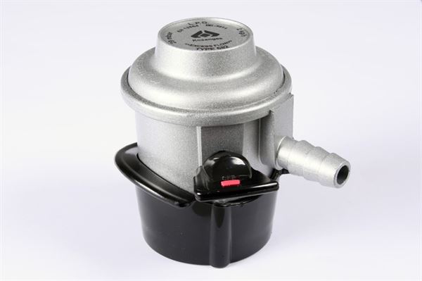 Gasregulator Click-on med slangebrudsikring, 30 mbar.