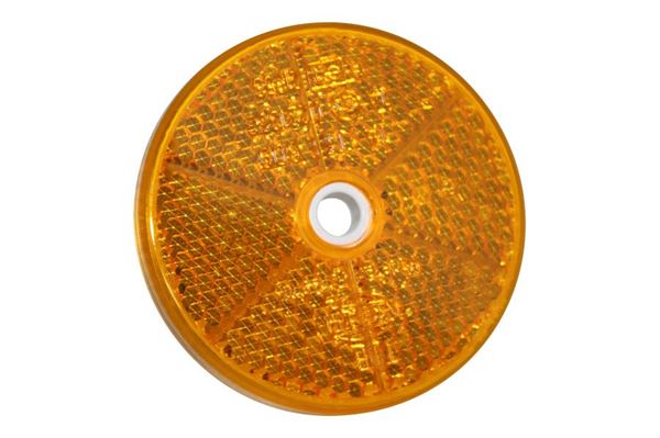 Gul refleks til påskruning, Ø 60 mm