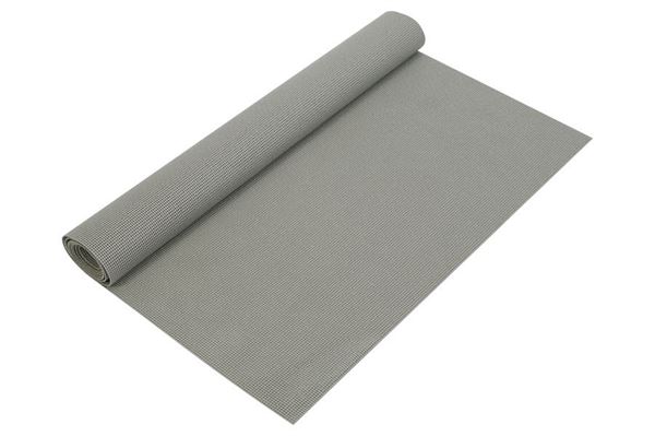 Gulvtæppe i polyester, grå.