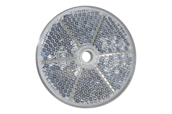 Hvid refleks til påskruning, Ø 60 mm