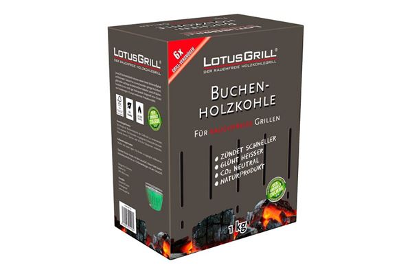 Lotus grillkul af bøgetræ