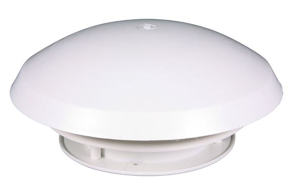 Selvventilerende tagventil 90 mm, hvid plast