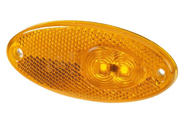 Sidemarkeringslygte LED Hella, gul, 100 x 44 x 15 mm