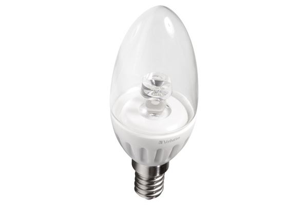 Verbatim LED-kertepære, transparant, E14 fatning, 3,8 W