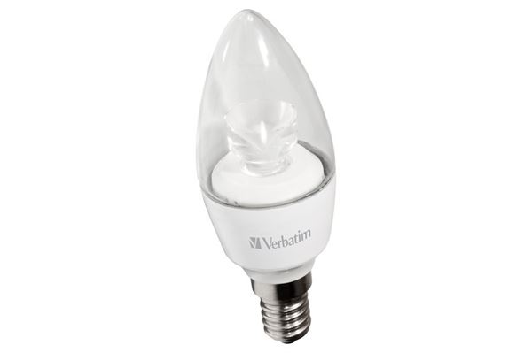 Verbatim LED-kertepære, transparent, E14 fatning, 5,0 W