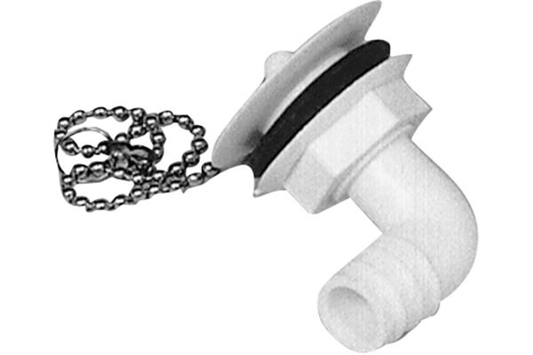 Vinkelvaskstuds med prop, Ø 25 mm