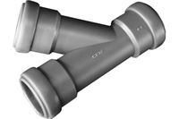 Y-stykke med pakning, Ø 28 mm