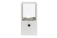 Cosiscoop Dome White. Firkantet gaslanterne i hvid metal og med glasruder