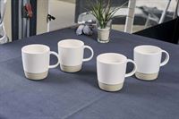 Melamin kaffekrus i beige og hvid fra Isabella