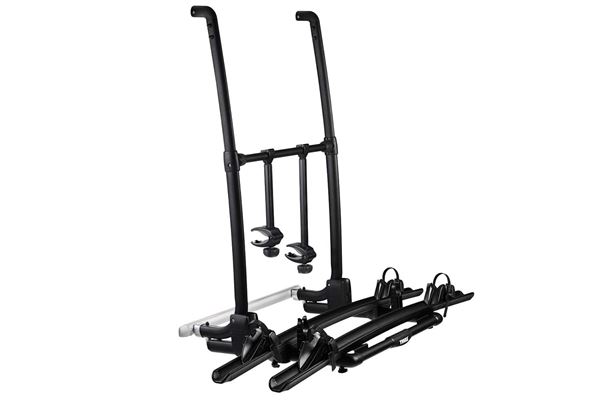 Thule Excellent Black Edition sort lakeret cykelstativ til montering bagpå campingvognen